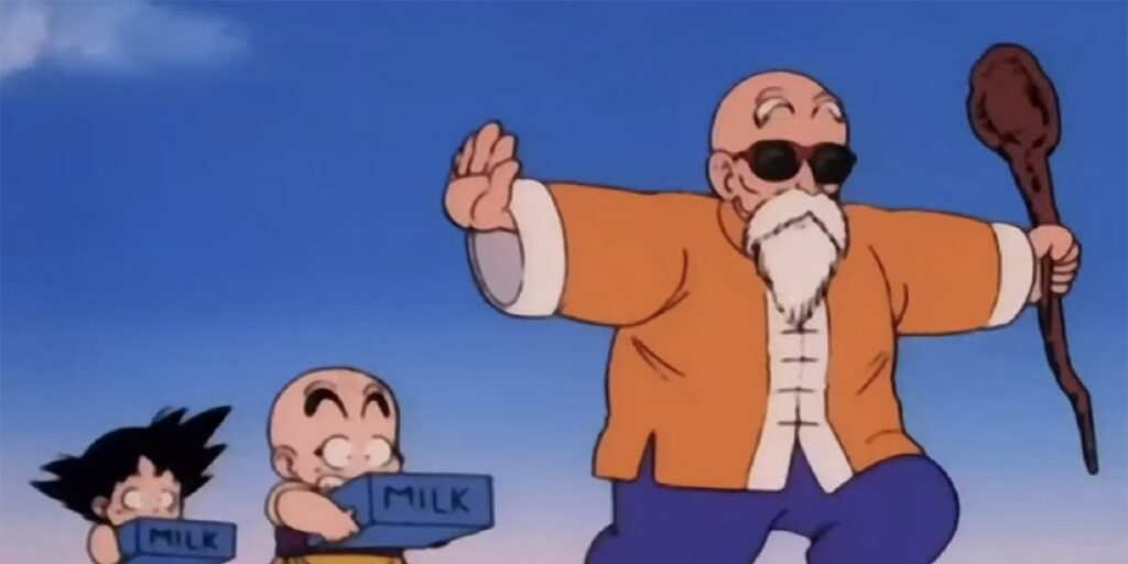 roshi goku krillin training feat