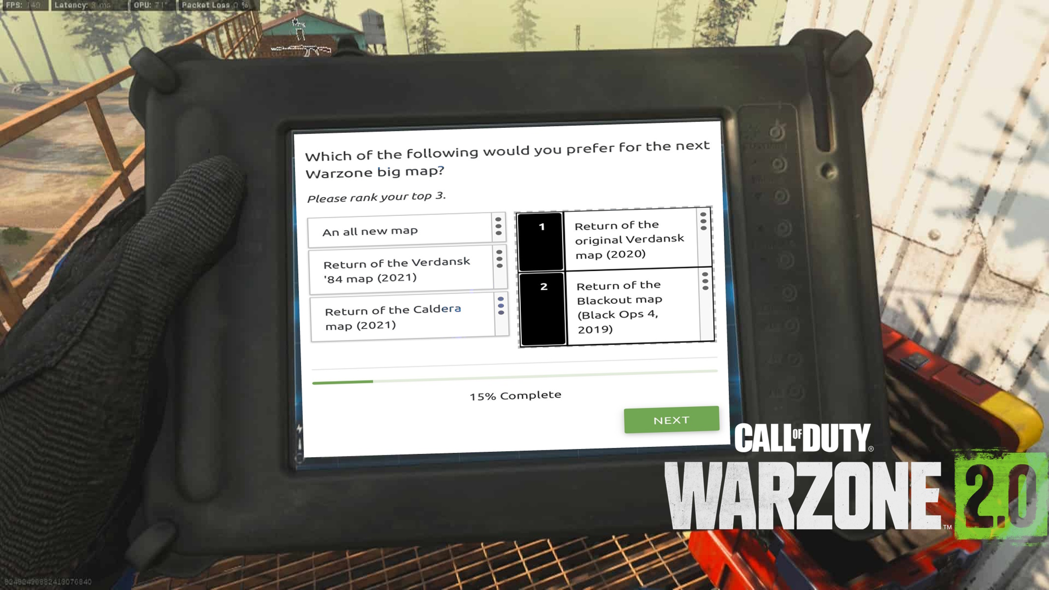 Warzone 2 Sondaggio ufficiale Activision