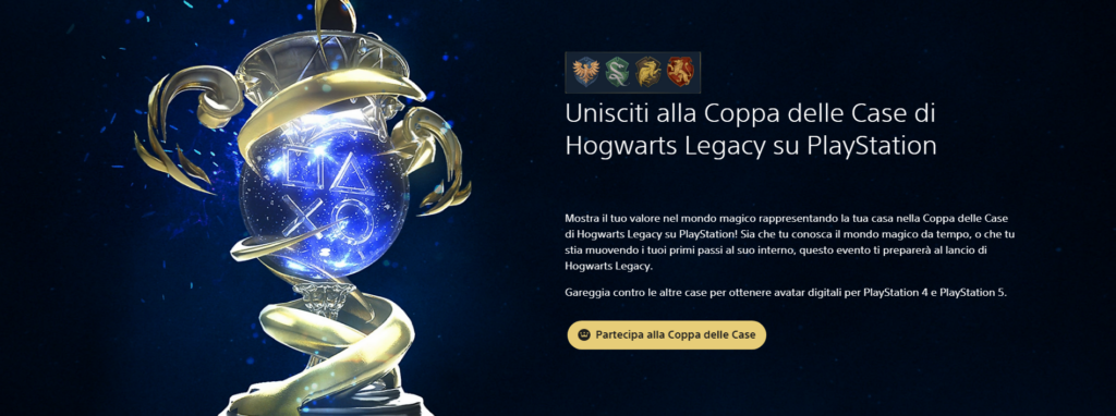 hogwarts legacy coppa delle case