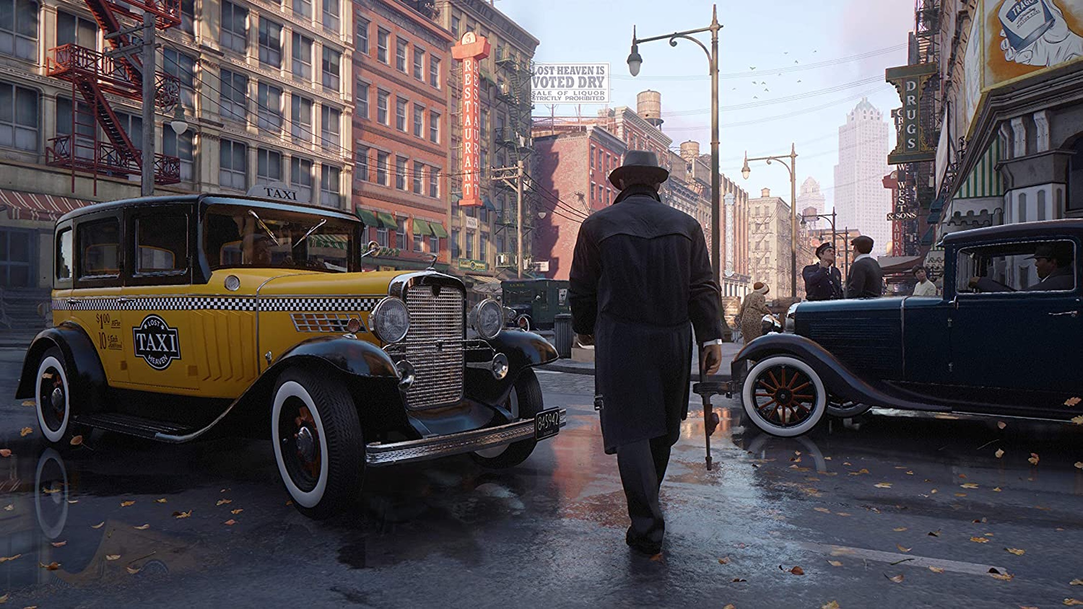 Uno Screen di Mafia Definitive Edition in gioco per un parallelismo con Mafia 4