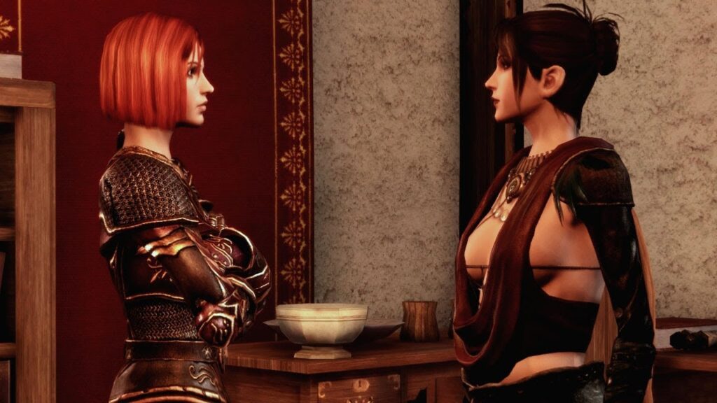 dragon age origins morrigan e leliana