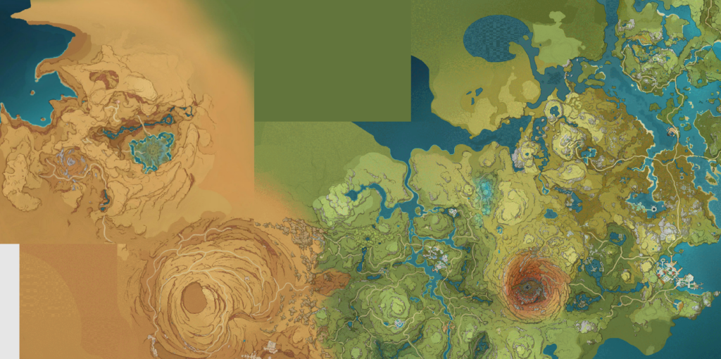 Genshin Impact nuova mappa di Sumeru