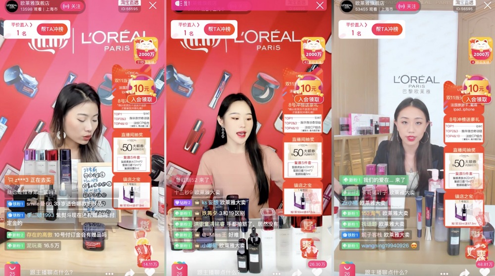 loreal livestreaming on 1111