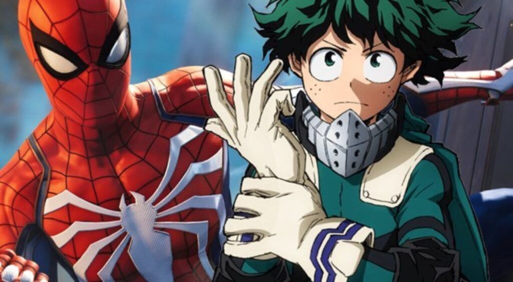 my hero academia spider man into the spiderman