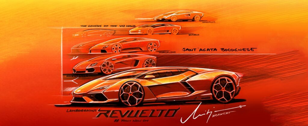 Sketch Lamborghini Revuelto