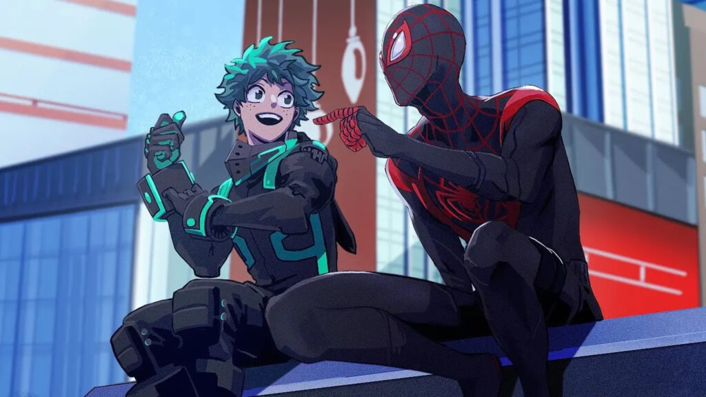 my hero academia spider-man across the spider-verse