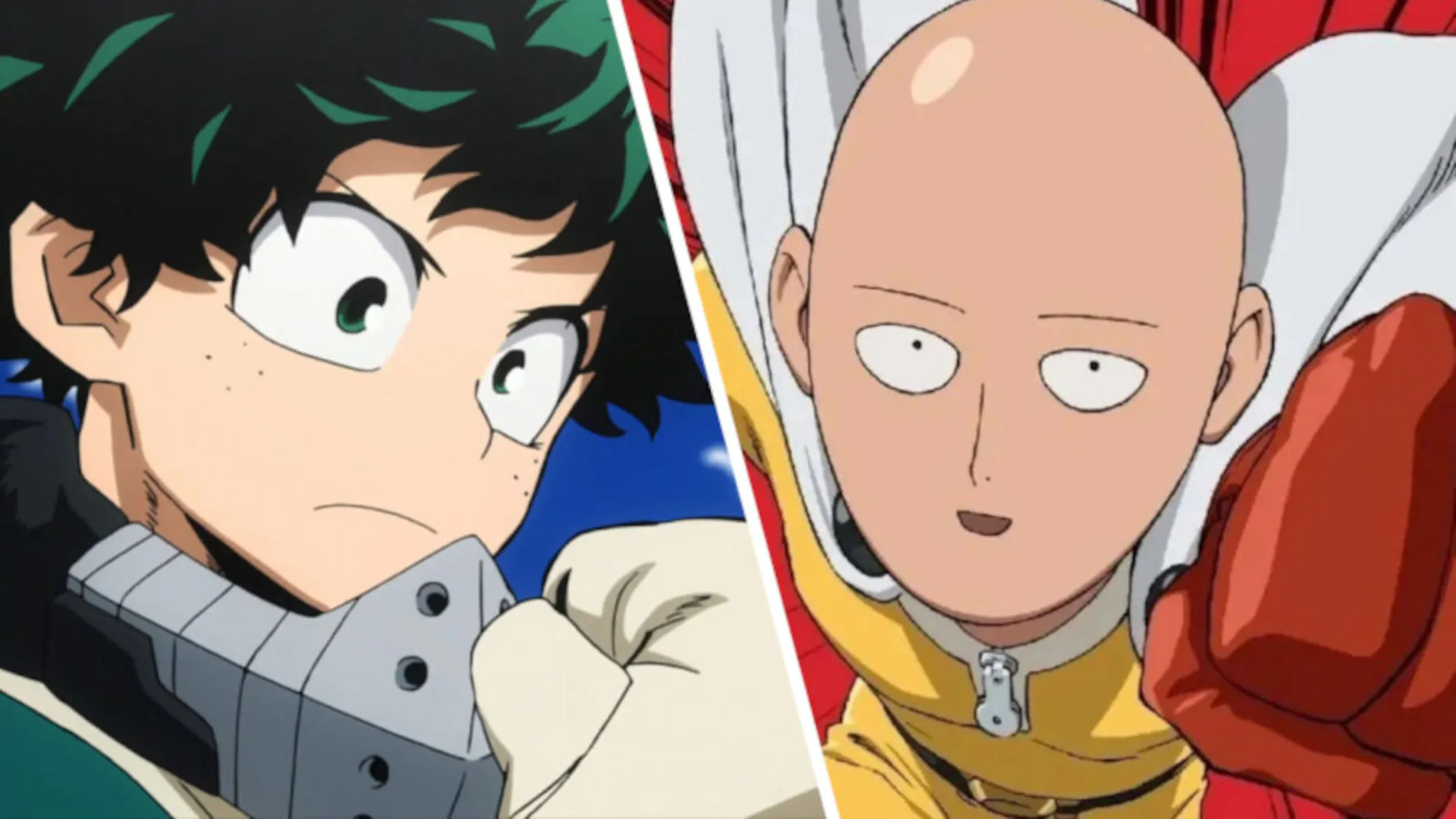 Deku di My Hero Academia e Saitama di One Punch Man