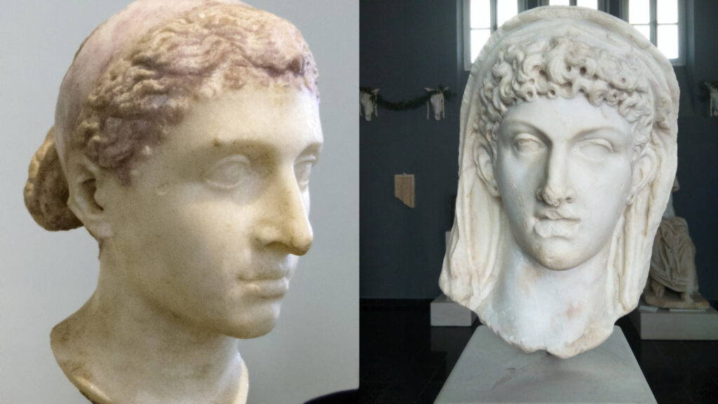 Due busti di Cleopatra