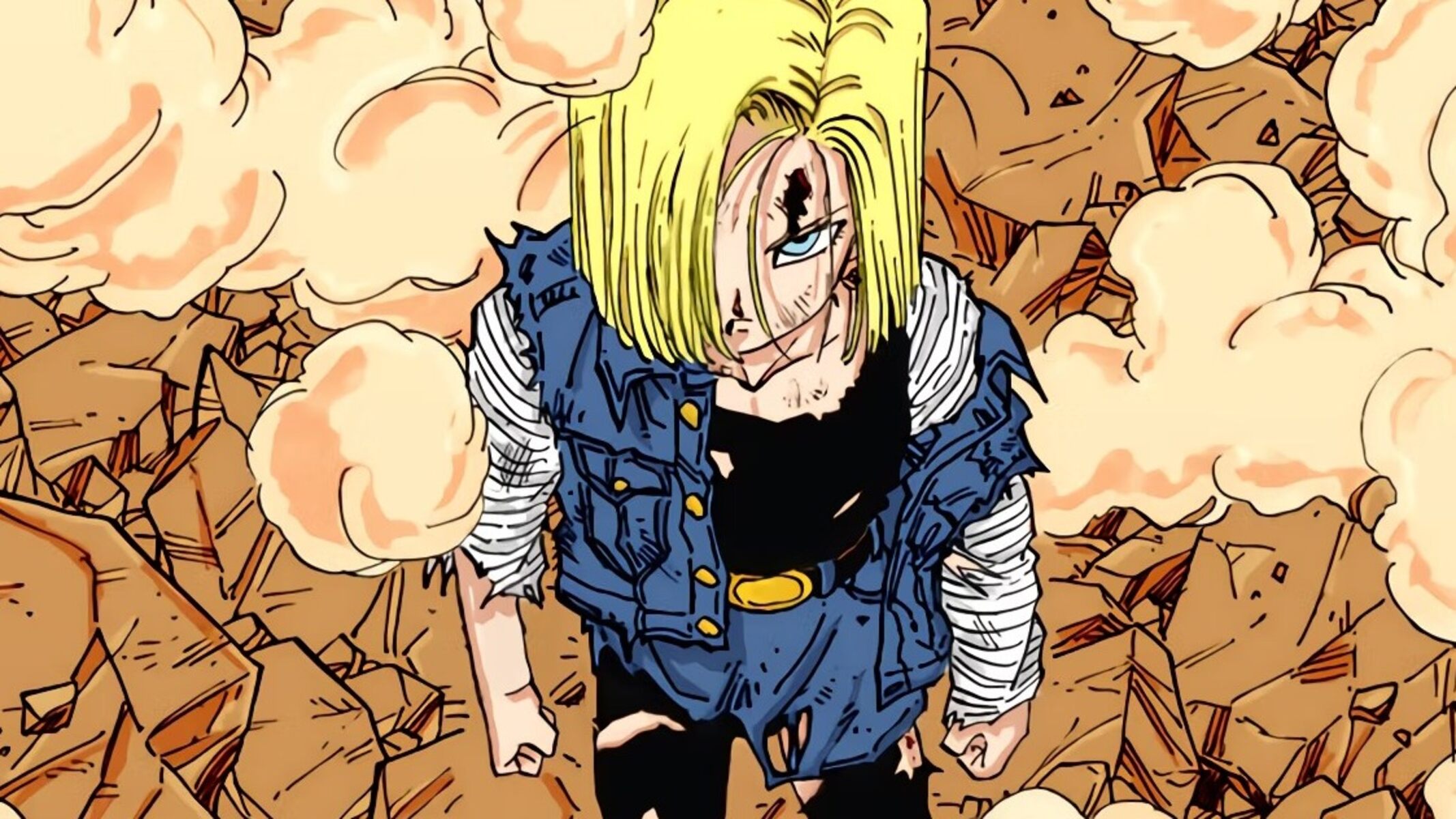 Dragon Ball injured Android 18 2