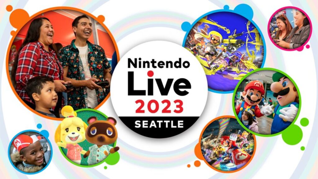 Logo ufficiale del Nintendo Live 2023 di Seattle
