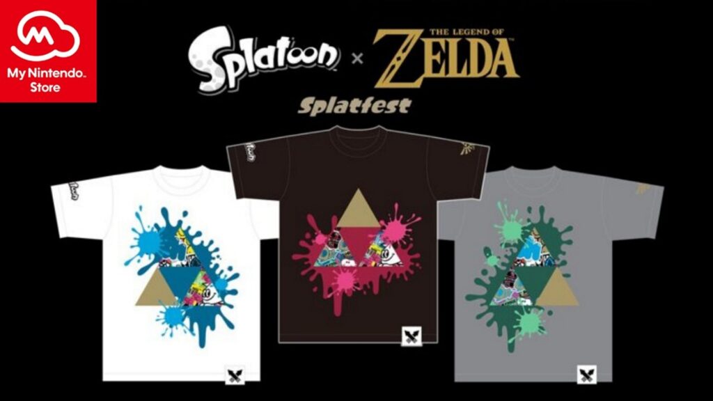 Le magliette create per celebrare la collaborazione tra Splatoon e The Legend of Zelda