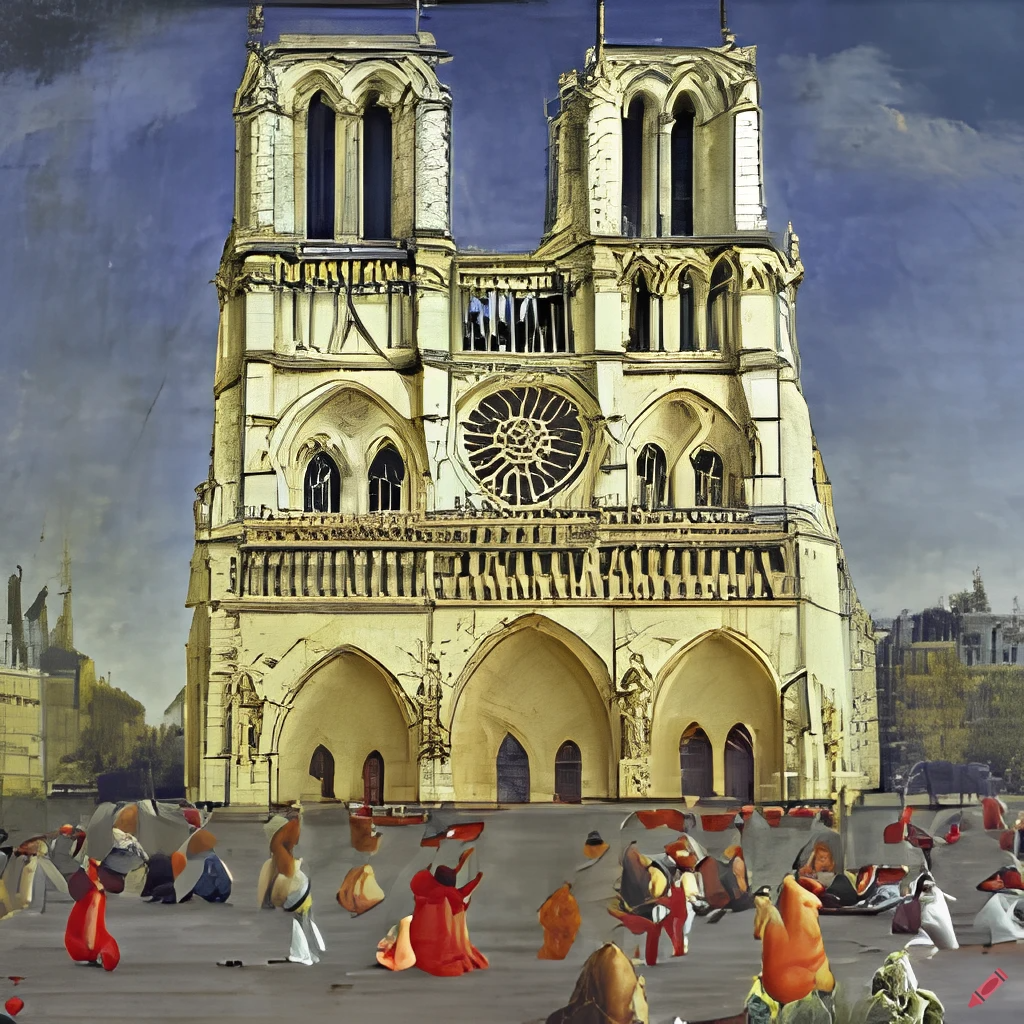 craiyon 215449 Notre Dame de Paris painted by Botticelli
