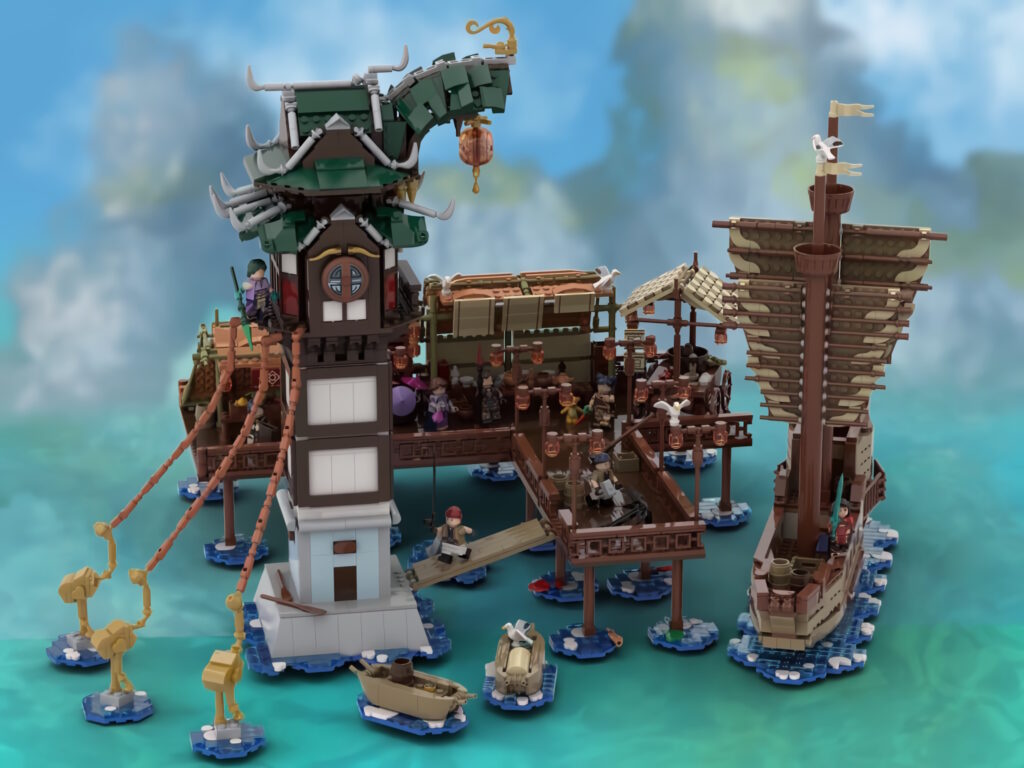 Genshin Impact Lego Set Porto di Liyue
