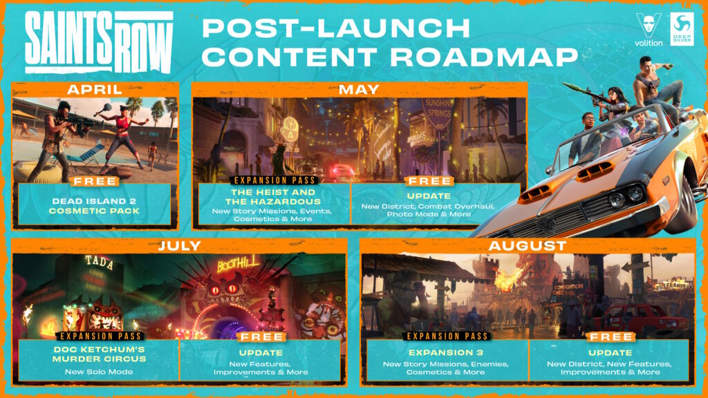 Saints Row Roadmap contenuti 2023