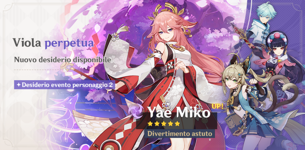 Banner di Yae Miko versione 3.7 Genshin Impact