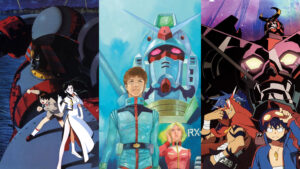 Anime mecha (Giant Robo, Gundam, Gurren Lagann