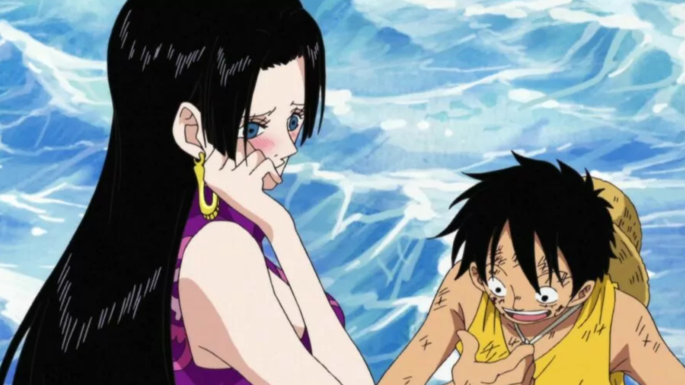 One Piece Boa Hancock e Luffy