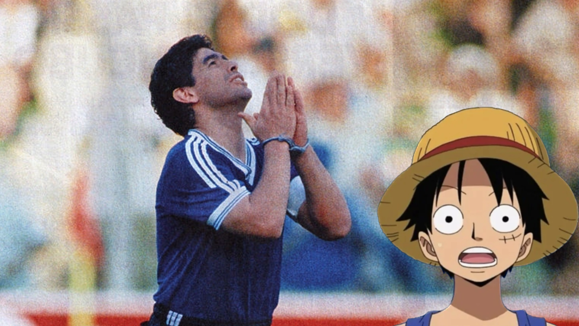 Diego Armando Maradona e Luffy di One Piece