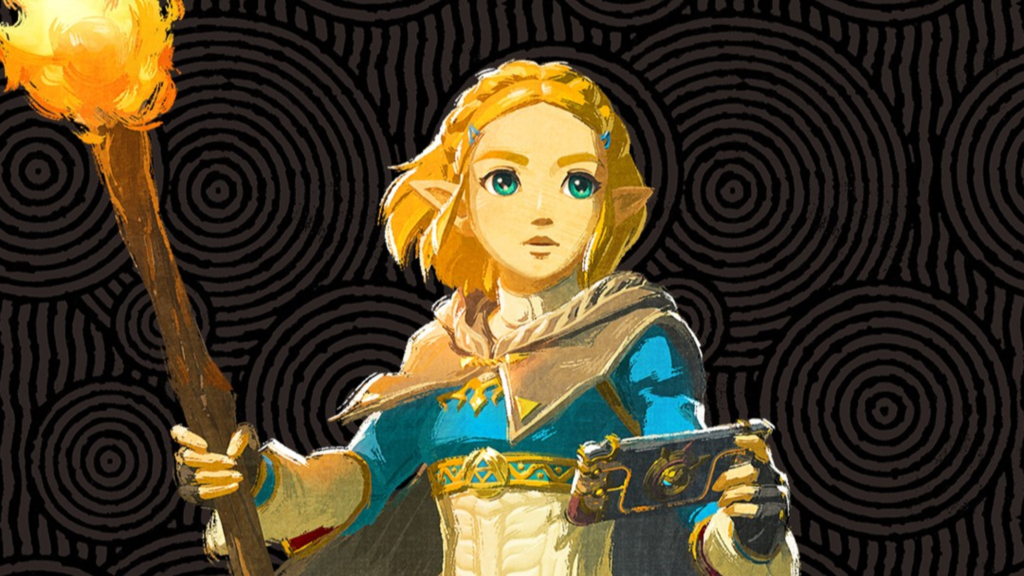 un artwork ufficiale della principessa Zelda nel capitolo Tears of the Kingdom