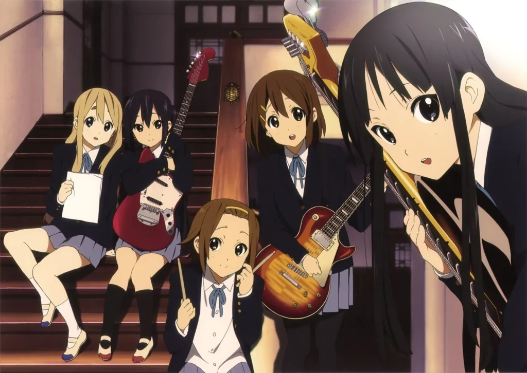 K ON Music Band Group Members Anime Wallpaper