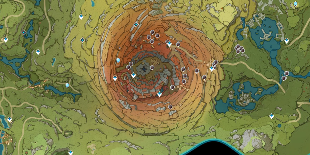 Genshin Impact mappa della voragine
