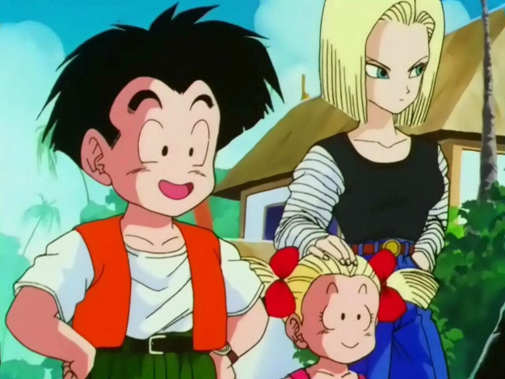 krillin y androide 18 familia