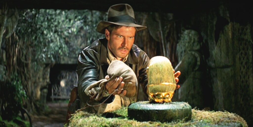 la scena più iconica di Indiana Jones e i Predatori dell'Arca Perduta 
