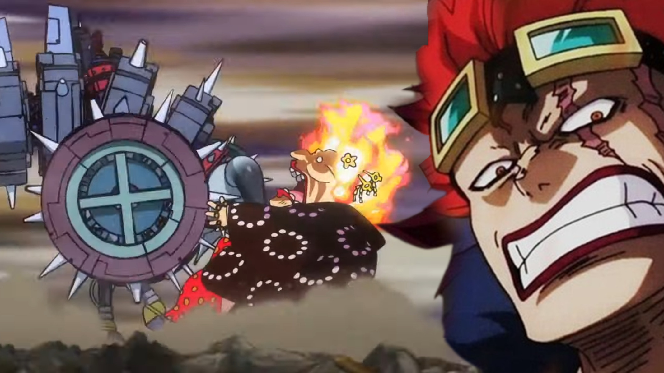 Eustass Kid uses Punk Corna Dio Giant Iron Bull One Piece 1065 Eng Sub 1 23 screenshot