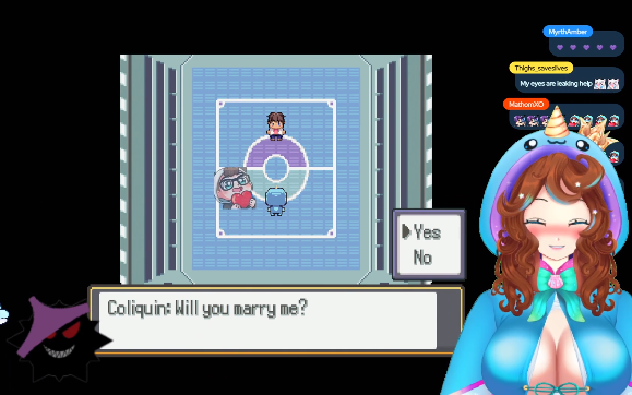 Pokemon smeraldo proposta di matrimonio dopo lega vuoi sposarmi Vtuber piange