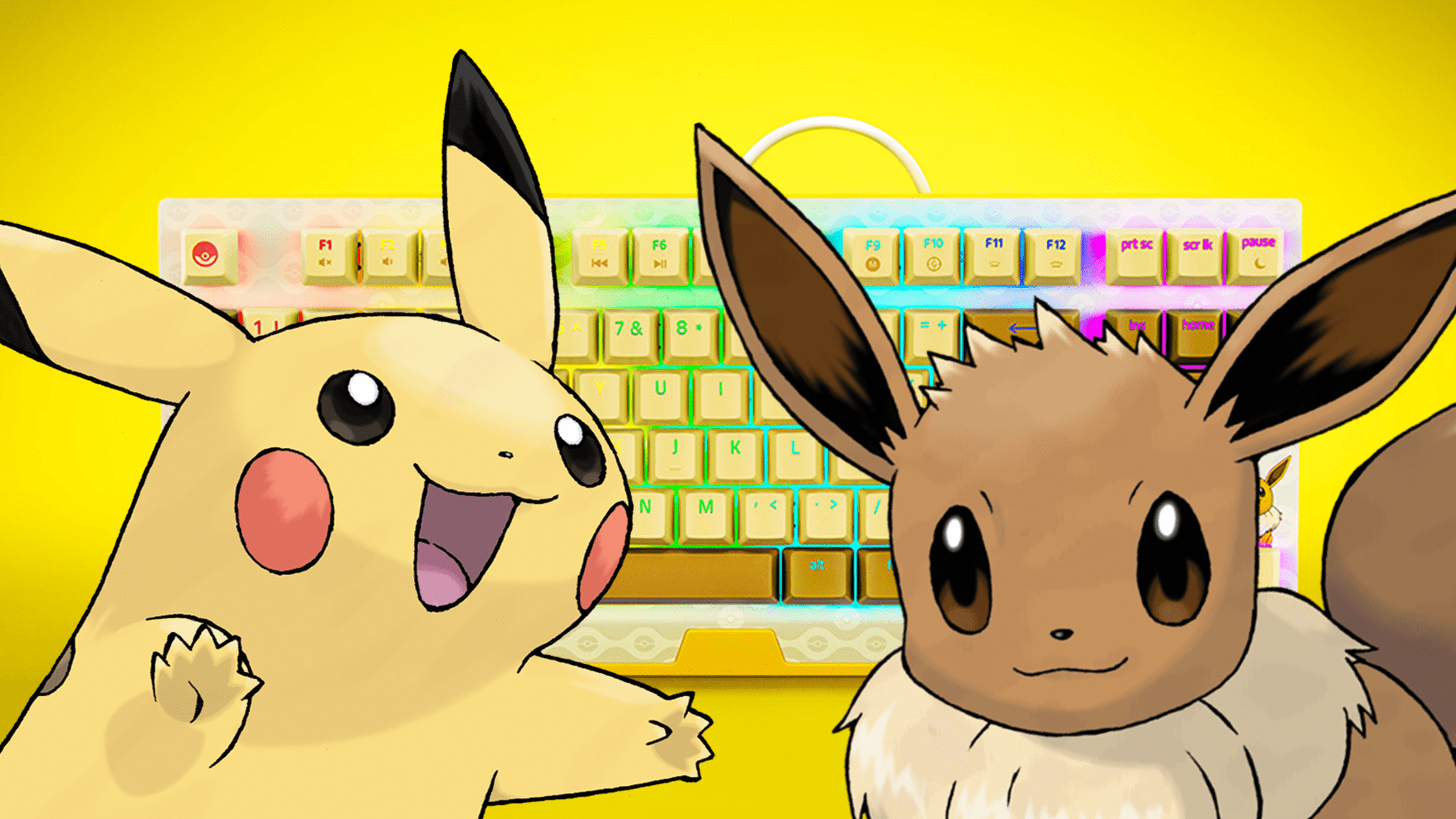 Pokemon Razer tastiera meccanica di Pikachu e Eevee ufficiale