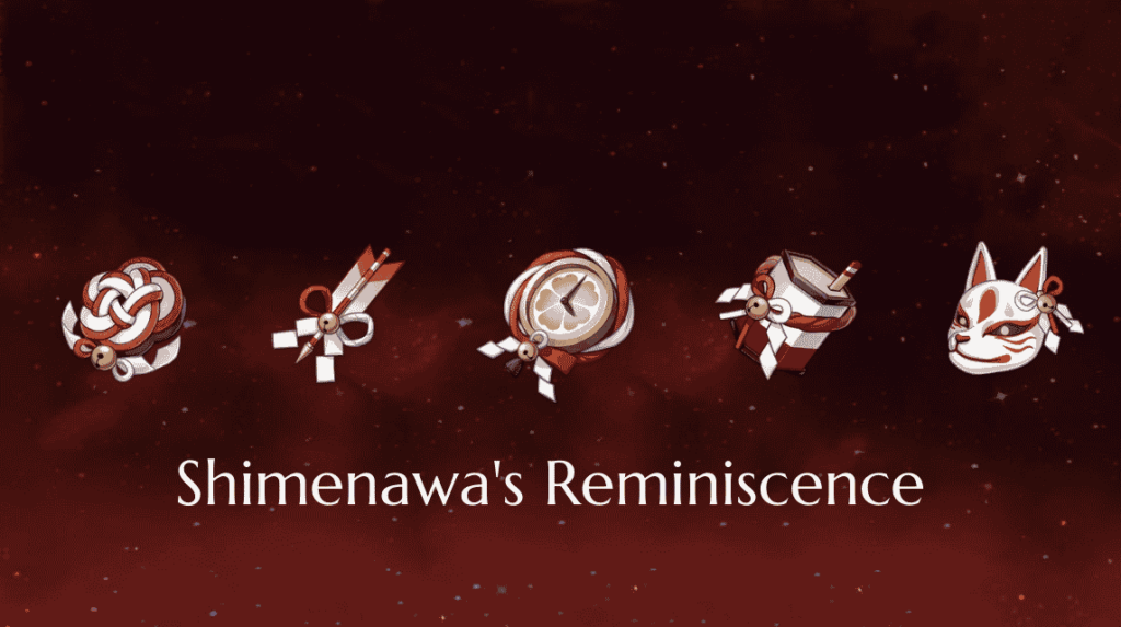 Reminiscenza di Shimenawa set manufatti Genshin Impact