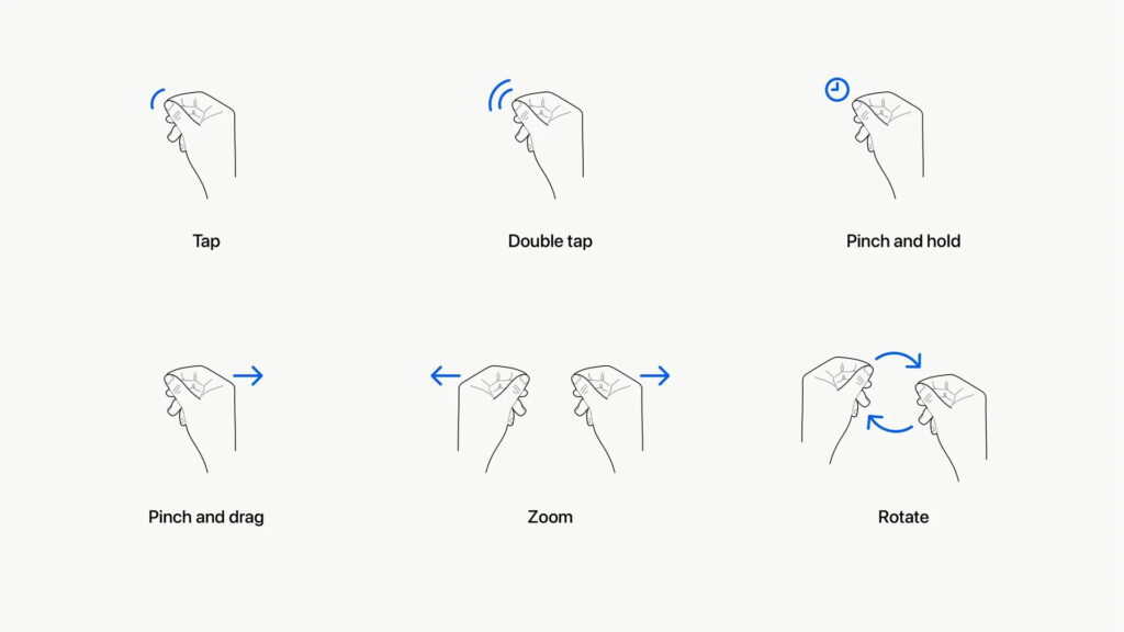apple vision pro controlli gesture avanzate