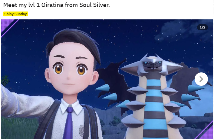 Pokemon Scarlatto e Violetto selfie con Giratina Shiny grazie a HOME