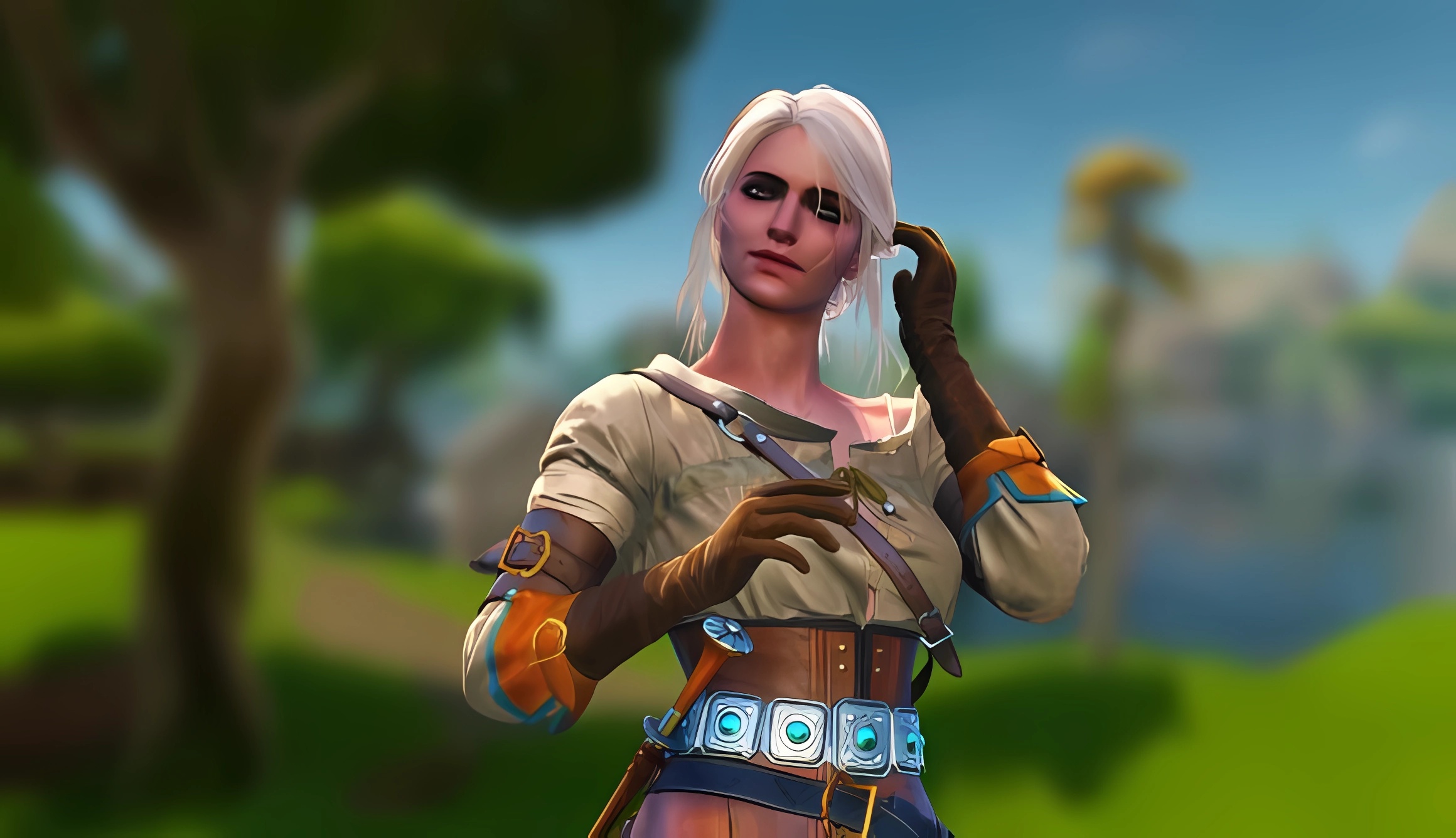 Ciri di The Witcher in Fortnite, immagine fanmade