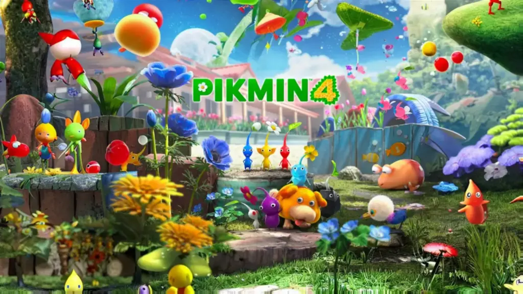 Schermata introduttiva di Pikmin 4