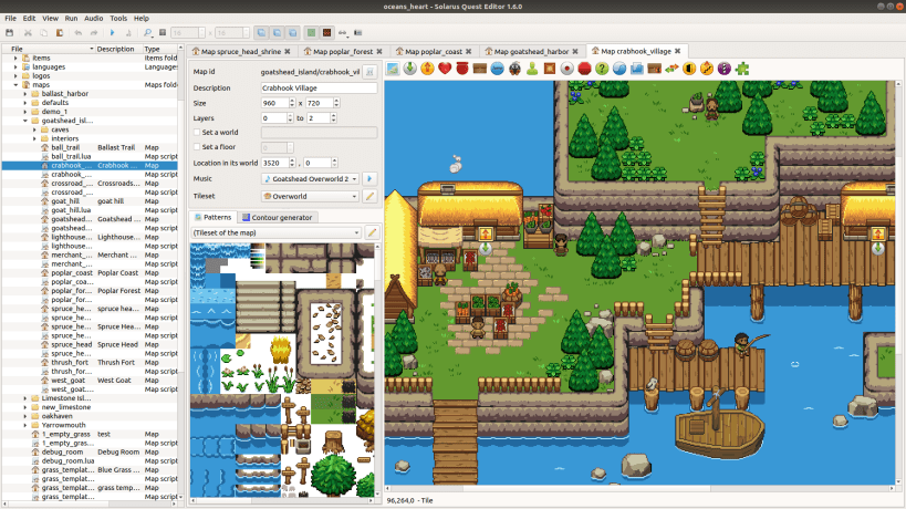 Solarus Zelda game maker interfaccia su linux