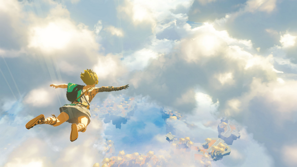 Zelda Tears of the Kindom caduta dal cielo