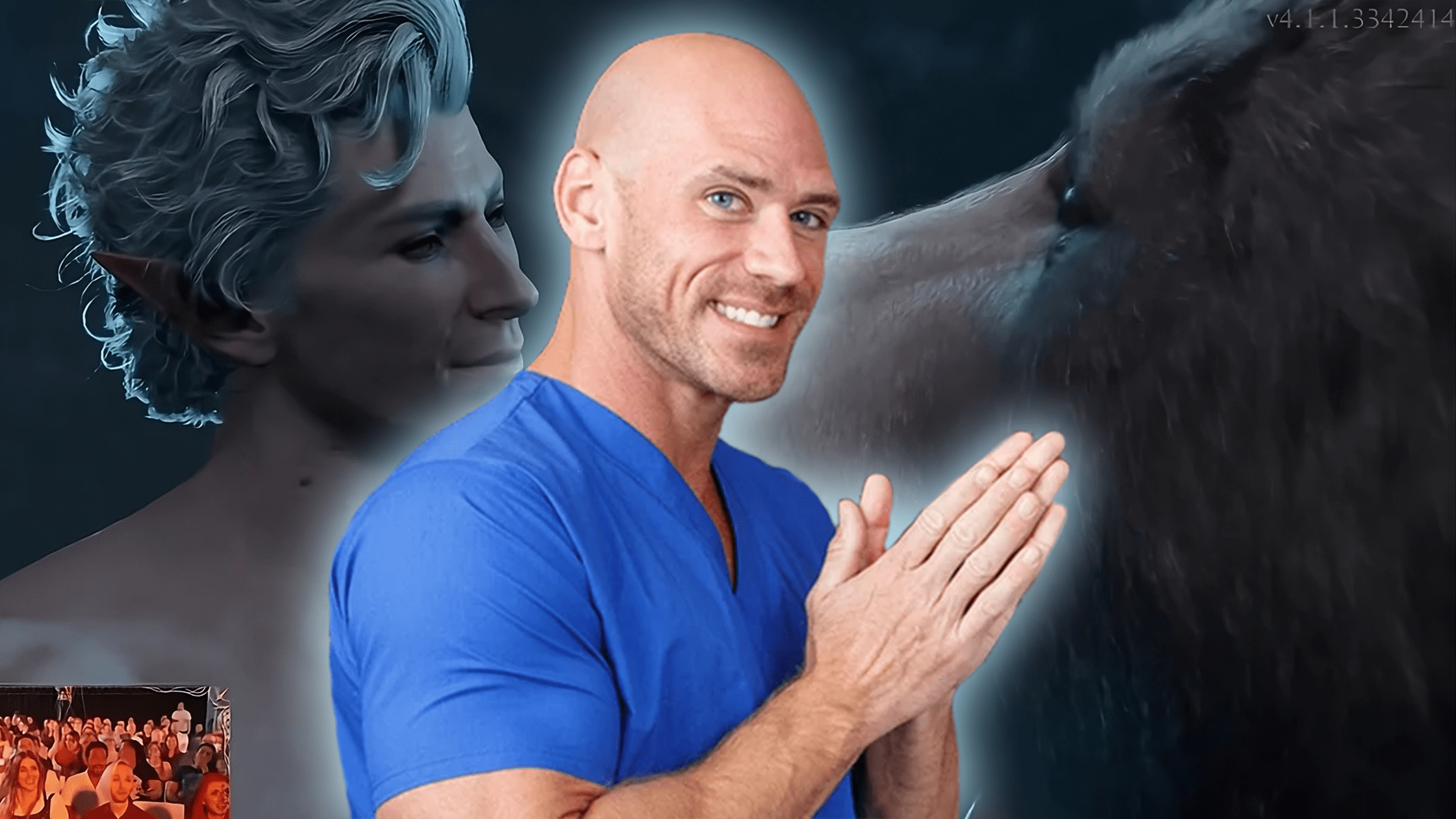 Baldur's Gate 3 coordinatori di intimità Johnny Sins sopra scena d'amore con l'orso