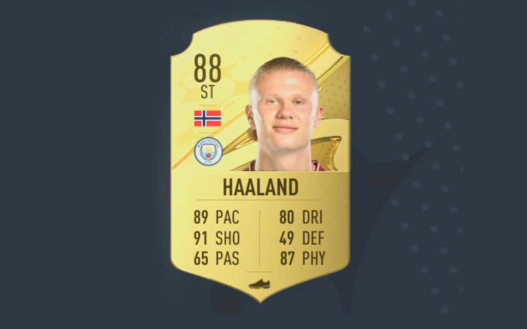 La carta FUT di Haaland in Fifa 23