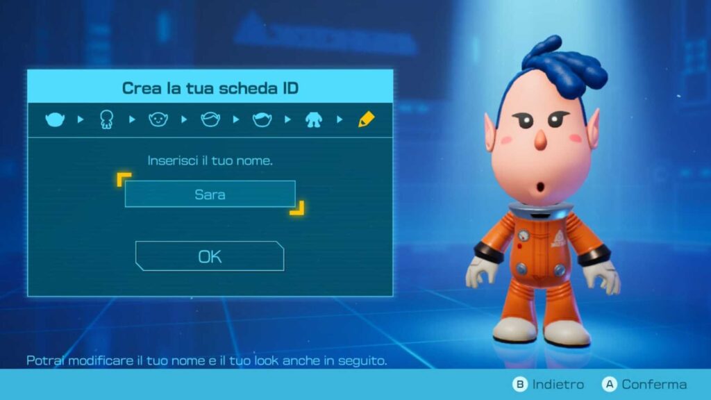 personalizzazione dell'avatar in Pikmin 4