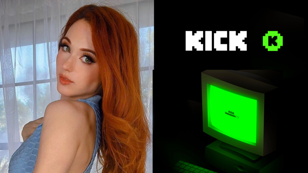 Amouranth e logo Kick