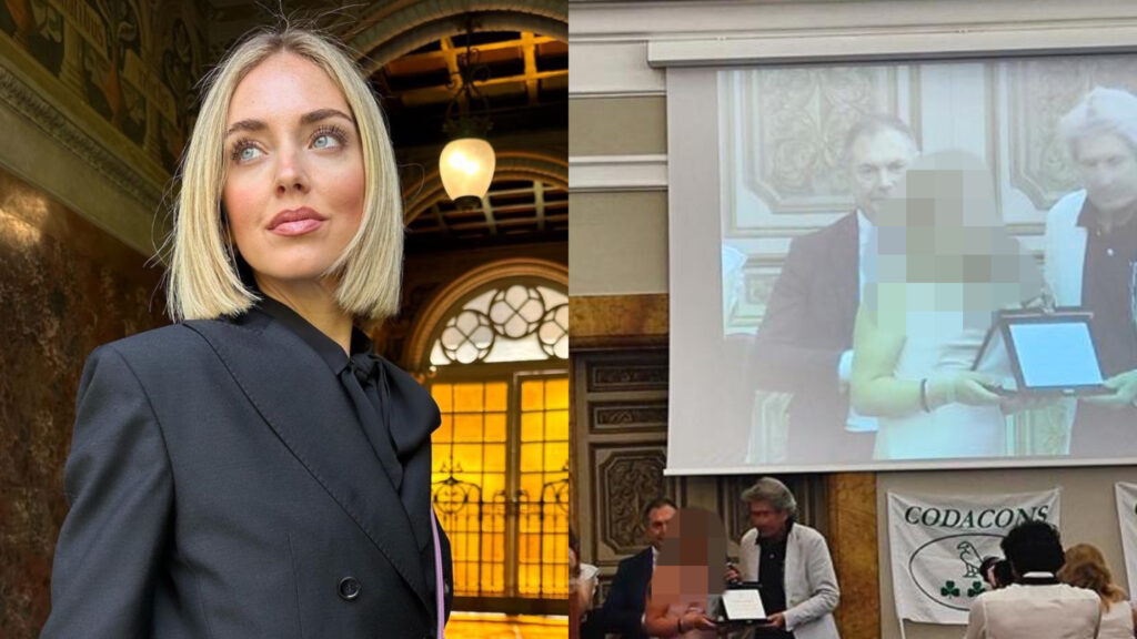 Chiara Ferragni e premiazione Codacons