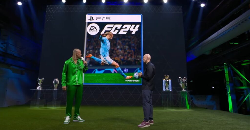 Erling Haaland presenta la copertina di EA Sports FC24