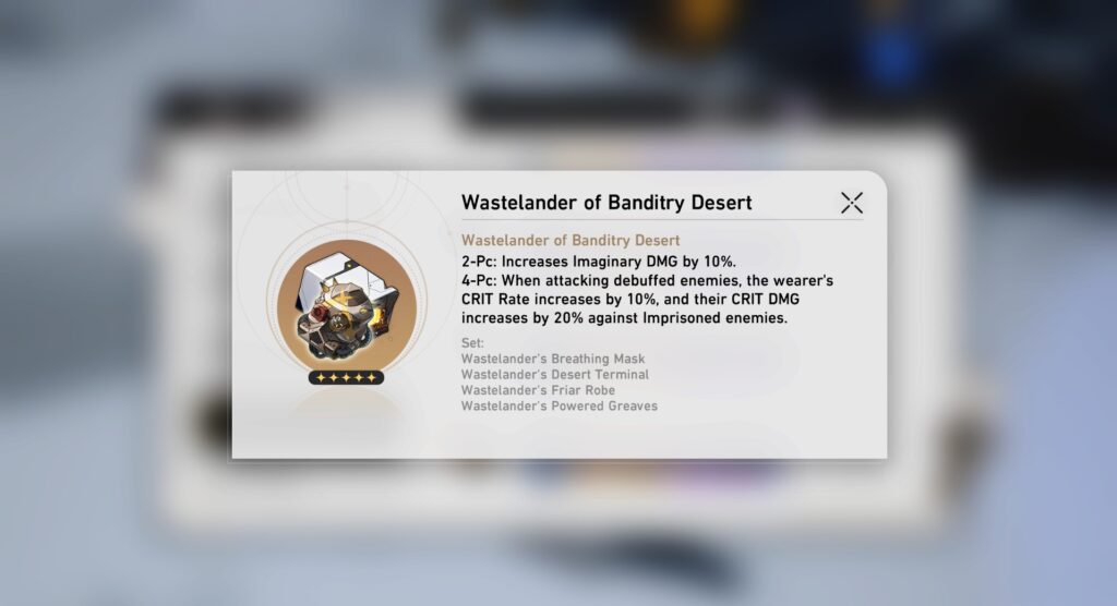 Honkai Star Rail Wastelander Banditry Desert Light Cone