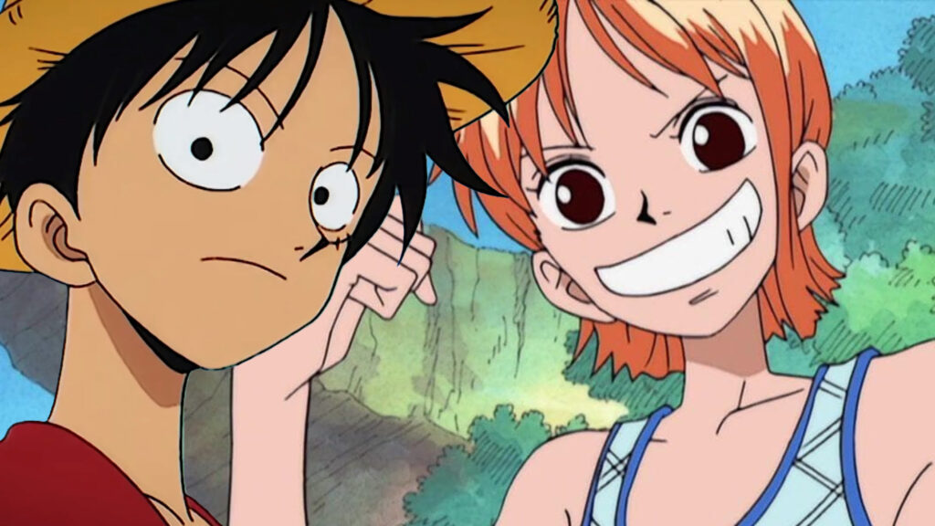 Luffy e Nami nell'anime di One Piece