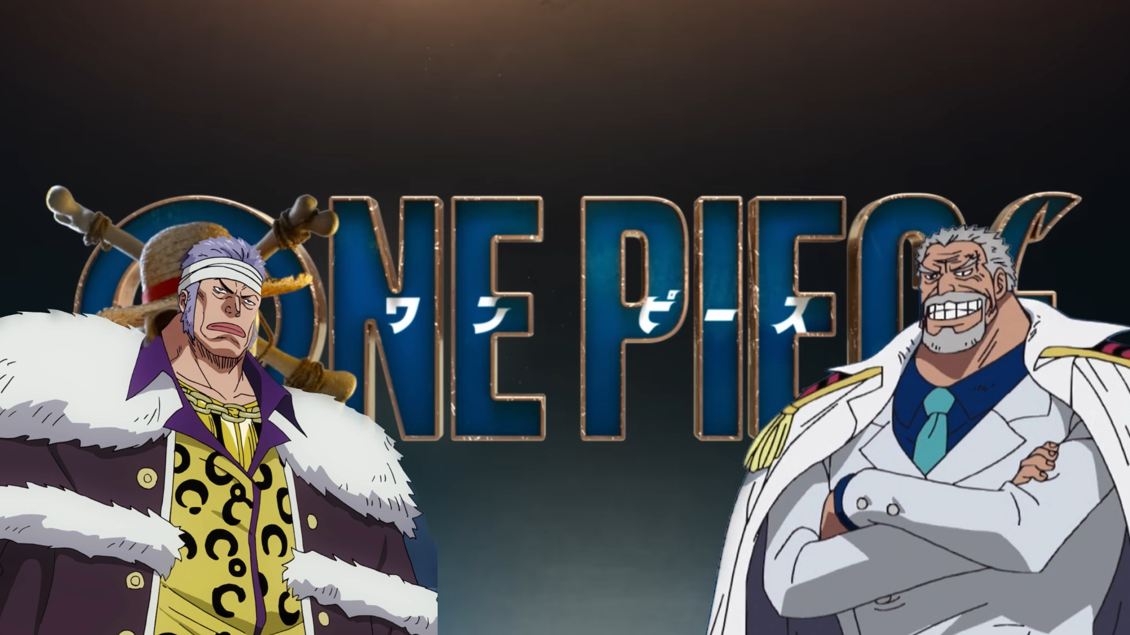 Logo live-action di One Piece con Don Krieg e Garp