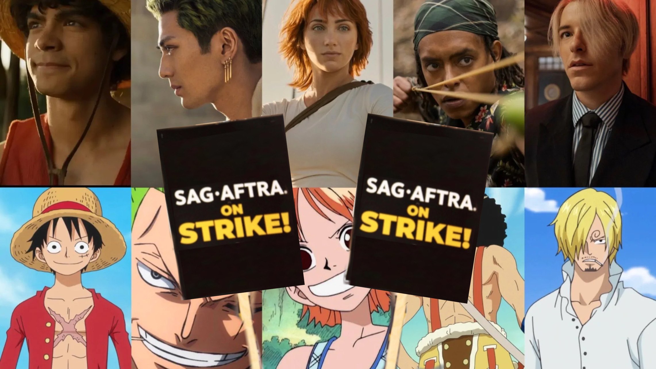 One Piece serie live-action con cartelli SAG-AFTRA sciopero