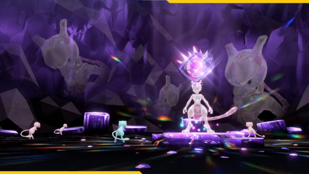 Pokémon Scarlatto e Violetto Scontro Mew contro Tera Mewtwo