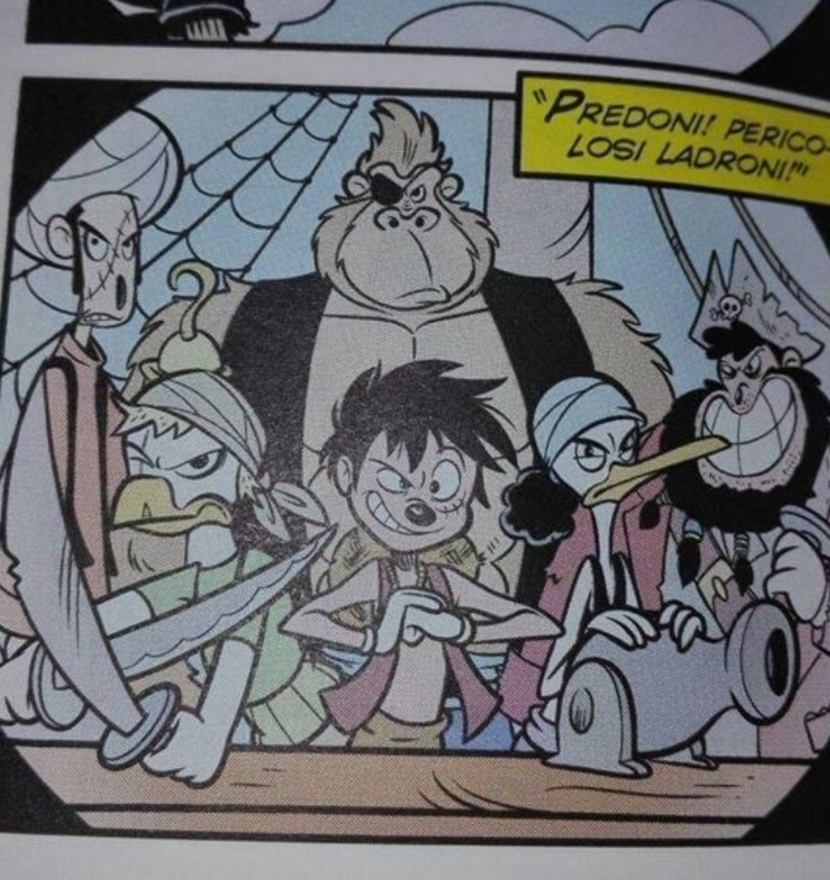 Topolino che cita One Piece