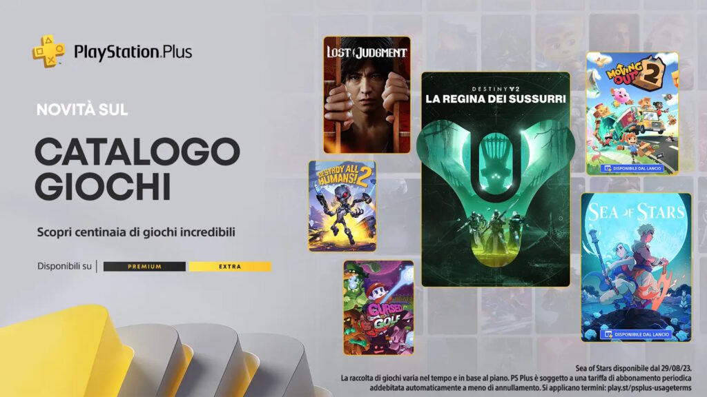 Catalogo PlayStation Plus Agosto 2023